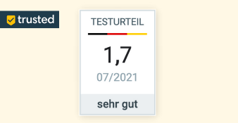 review from trusted, a German review website